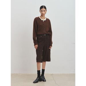 TonyWack Unisex Mohair Raglan Brown Cardigan Sweater